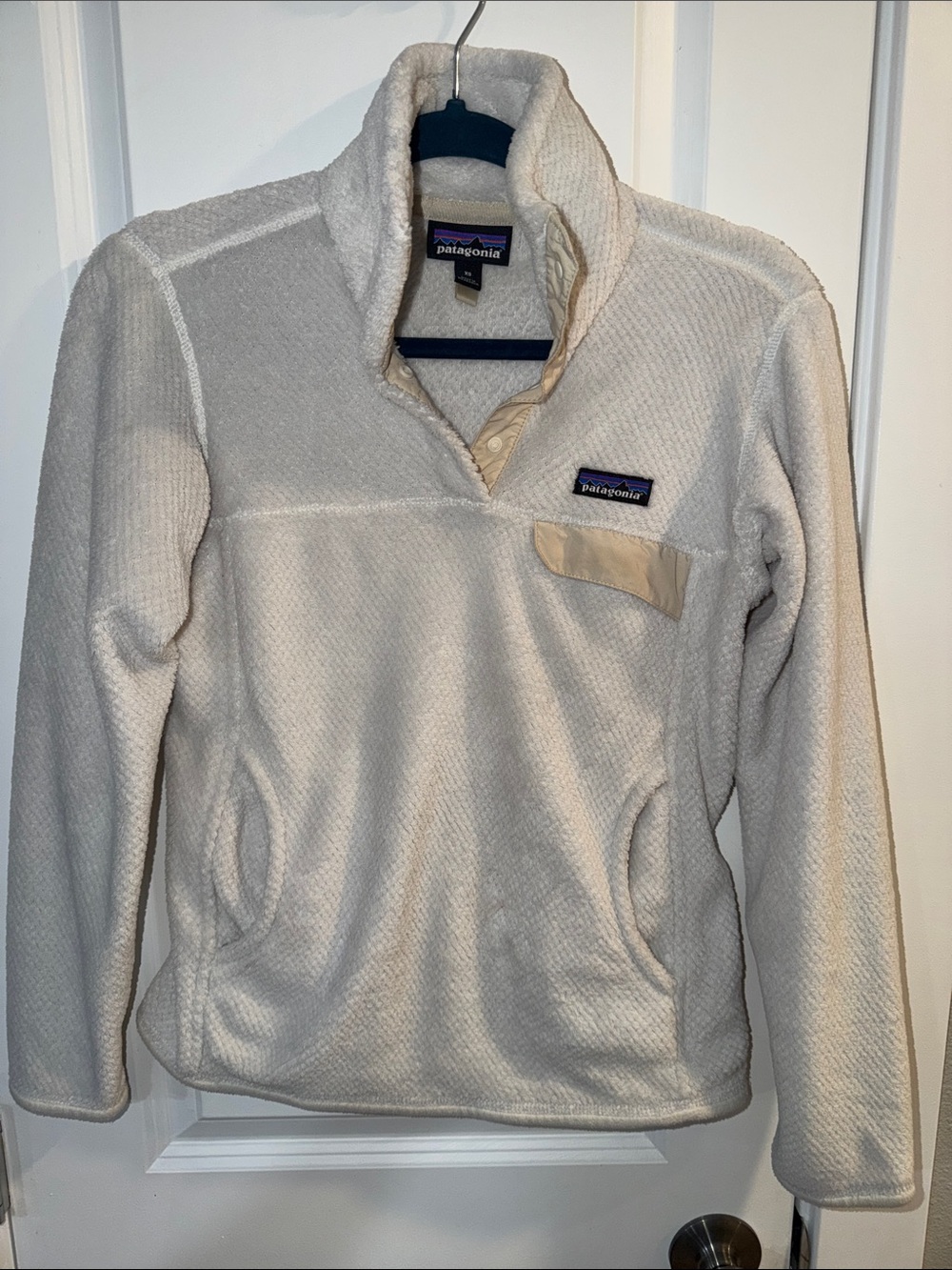 Patagonia Polartec Cream Zip-Up Fleece Pullover